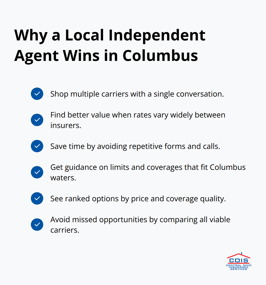 Key benefits of using a local independent boat insurance agent in Columbus, Ohio. - Columbus boat insurance quotes
