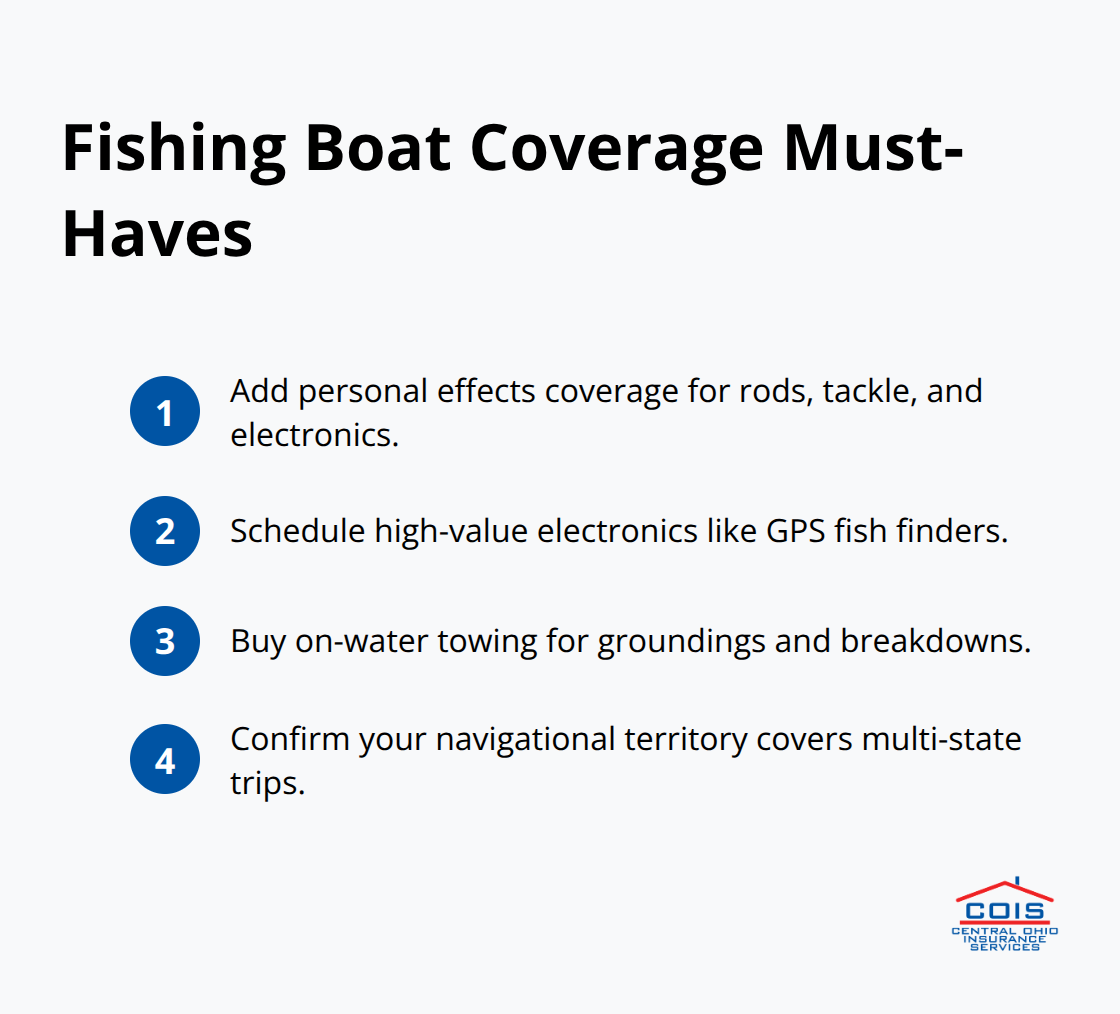 Key add-ons and protections for fishing and bass boats - Recreational boat insurance guide